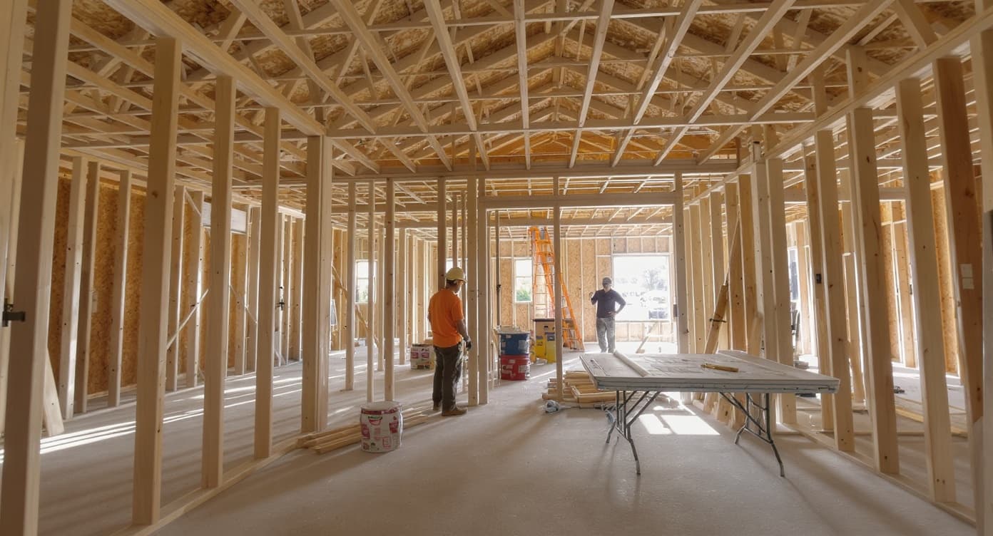 Chantier de rénovation résidentielle